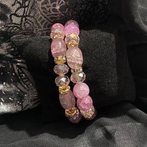 Multi color stone stretchable bracelets